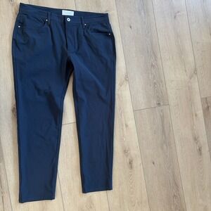 Sene Pants Mens 36 x 27 Flex Tech Stretch Dress Chino Performance Golf Blue Gray